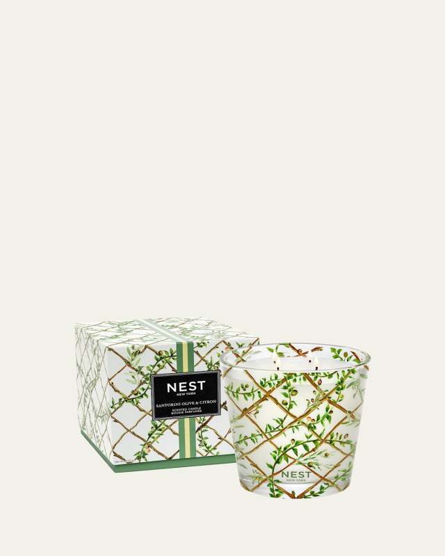 Santorini Olive & Citron Luxury 4-Wick Specialty Candle, 1.34 kg